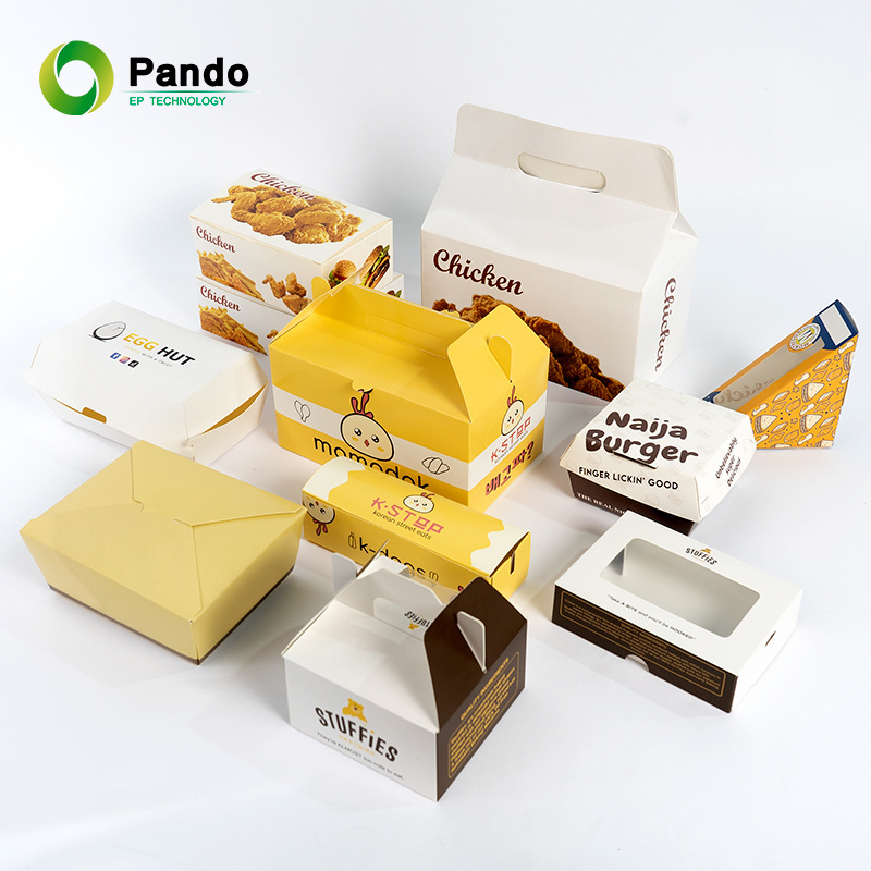 Paper Fried Chicken Fry Box Customized Food Grade Paper Takeaway French Fried Chicken Food Safety Packaging Box