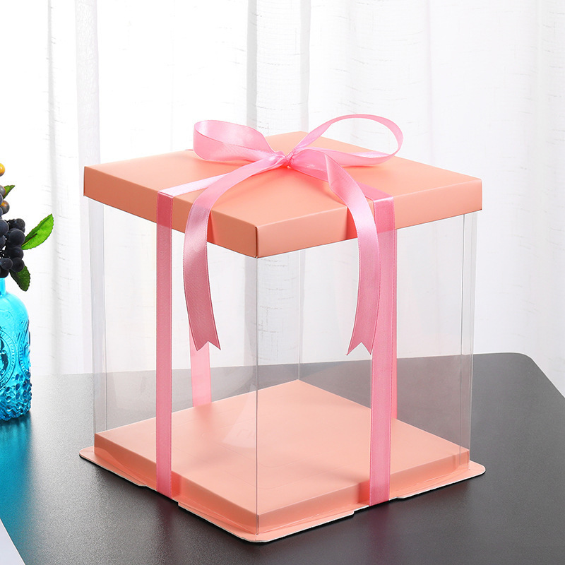 Multiple cute design pink cake takeaway boxes wholesale cake box