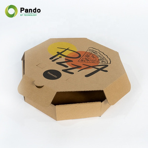 Black White mini custom square hexagon octagon shaped corrugated paper box packaging pizza packing boxes in stock