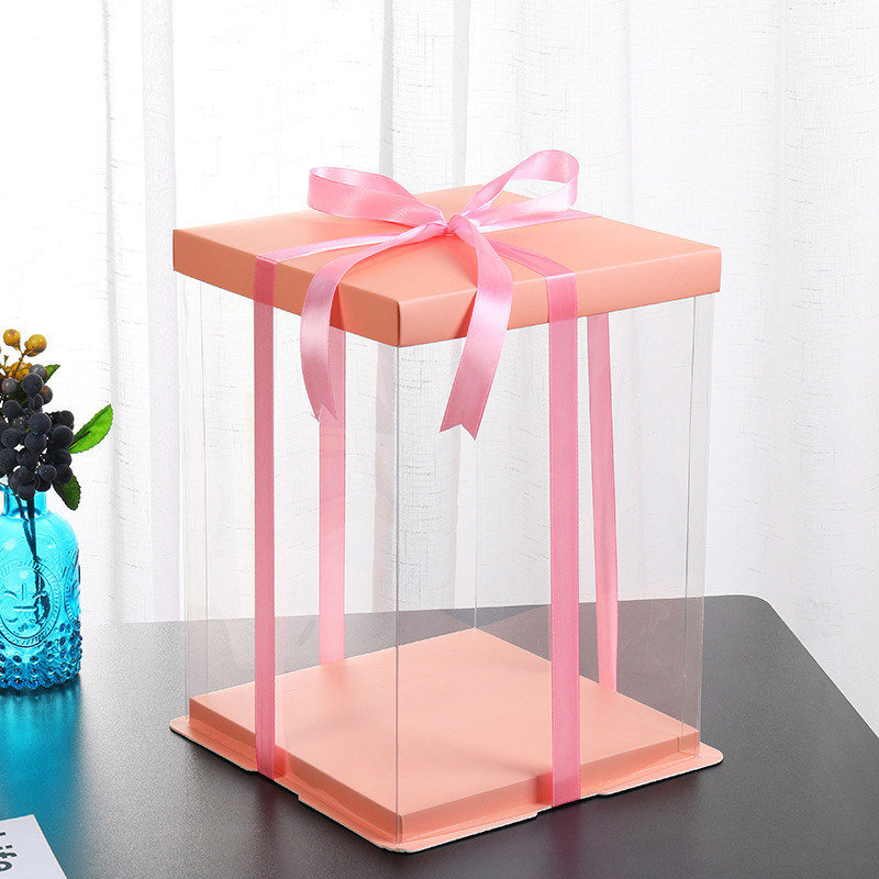 Multiple cute design pink cake takeaway boxes wholesale cake box