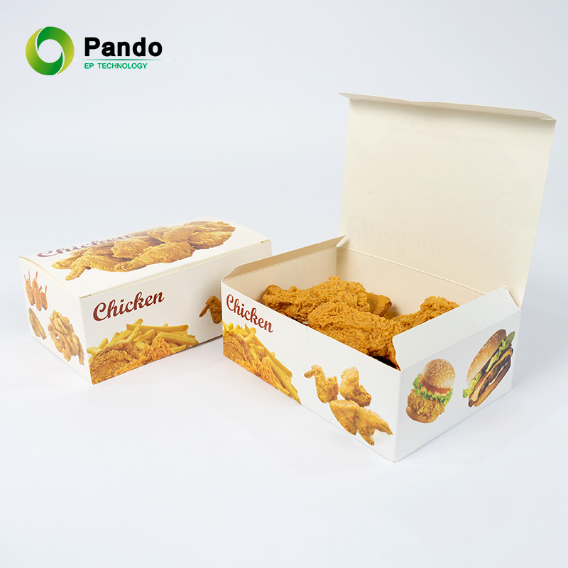 Paper Fried Chicken Fry Box Customized Food Grade Paper Takeaway French Fried Chicken Food Safety Packaging Box