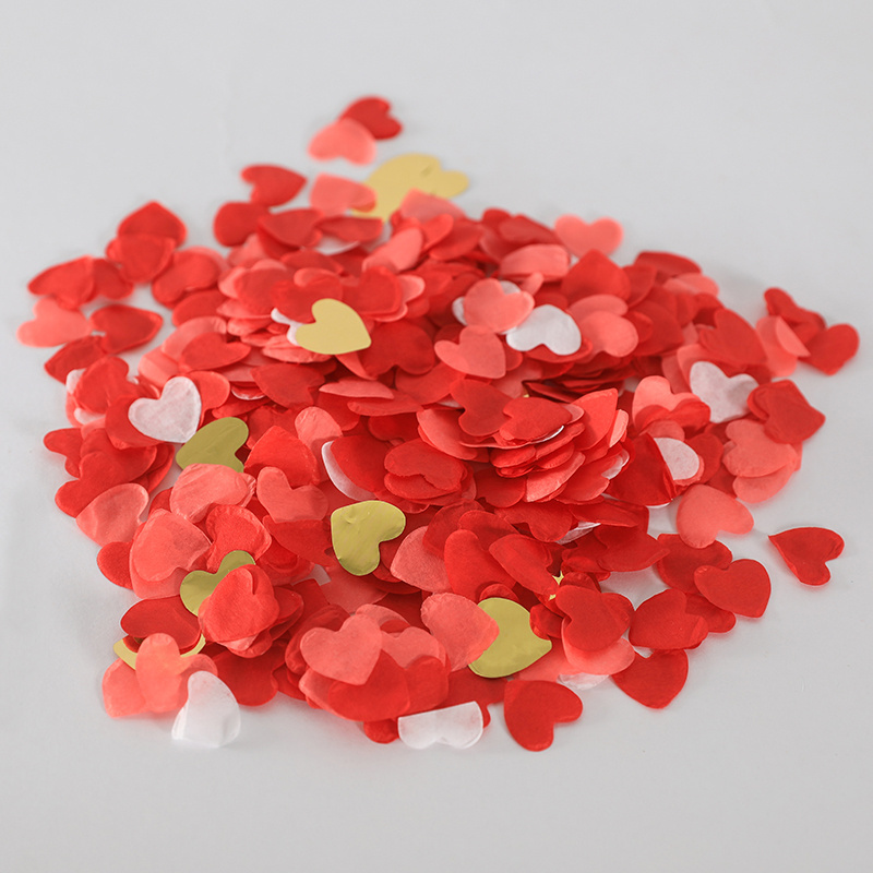 EASTTERN mix color PET Paper Disposable Heart Shaped Party Supplies Tissue Confetti Party Confetti theme party decoration