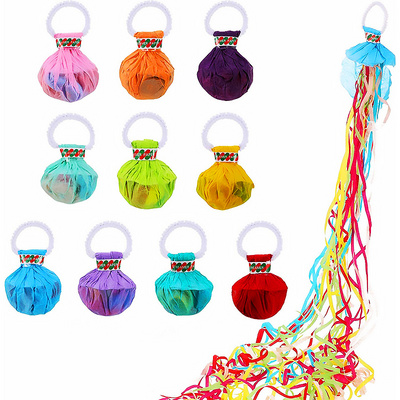 EASTTERN Hand Hold Streamer Popper Colorful Spider Party Streamers Throw Confetti Hand Throw Streamer