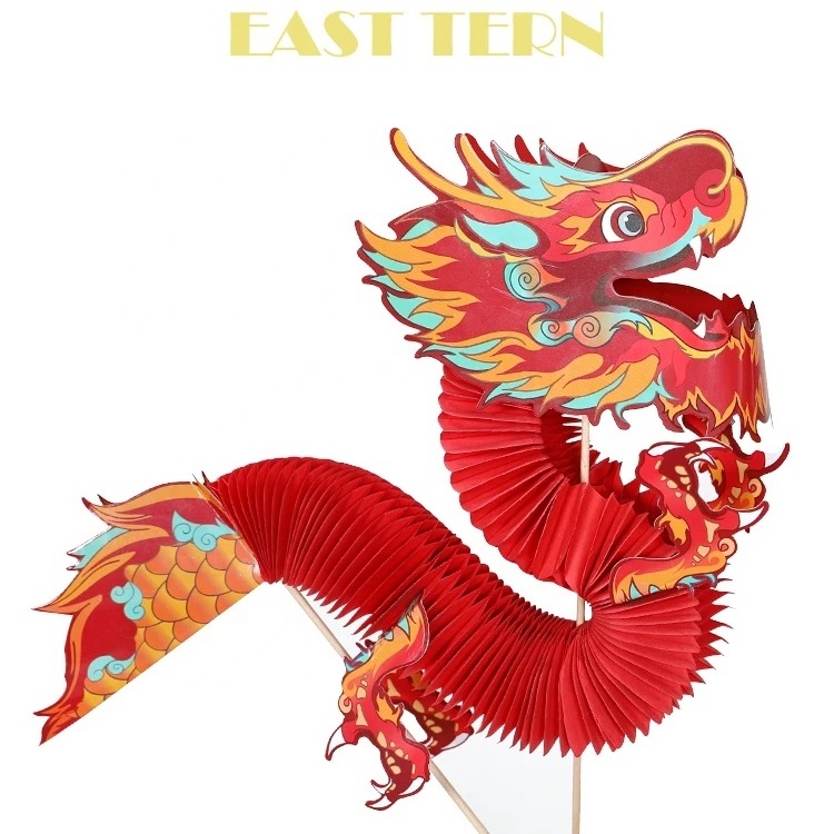 EASTTERN Chinese Traditional Dragon Paper Toys Chinese Festival Gift Craft Paper Dragon For Kids party decoration