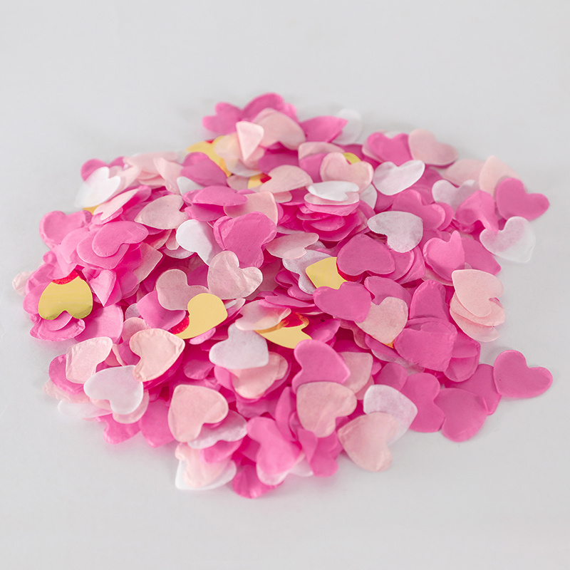 EASTTERN mix color PET Paper Disposable Heart Shaped Party Supplies Tissue Confetti Party Confetti theme party decoration