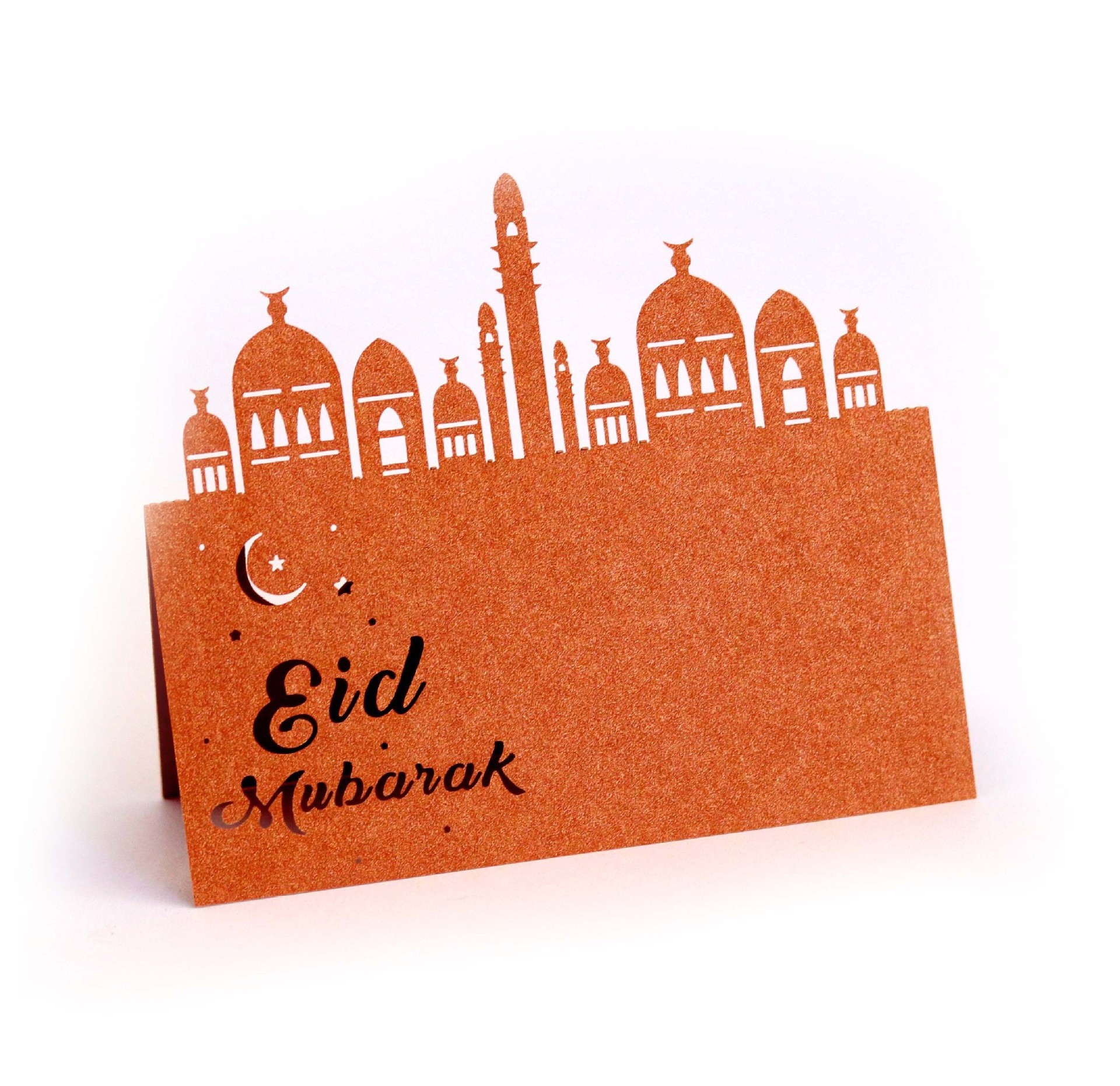 EASTTERNEid Ramadan Greeting Table Card With Envelope Sticker Print Logo Blank Moon Stars Invitation Note Cards in Bulk