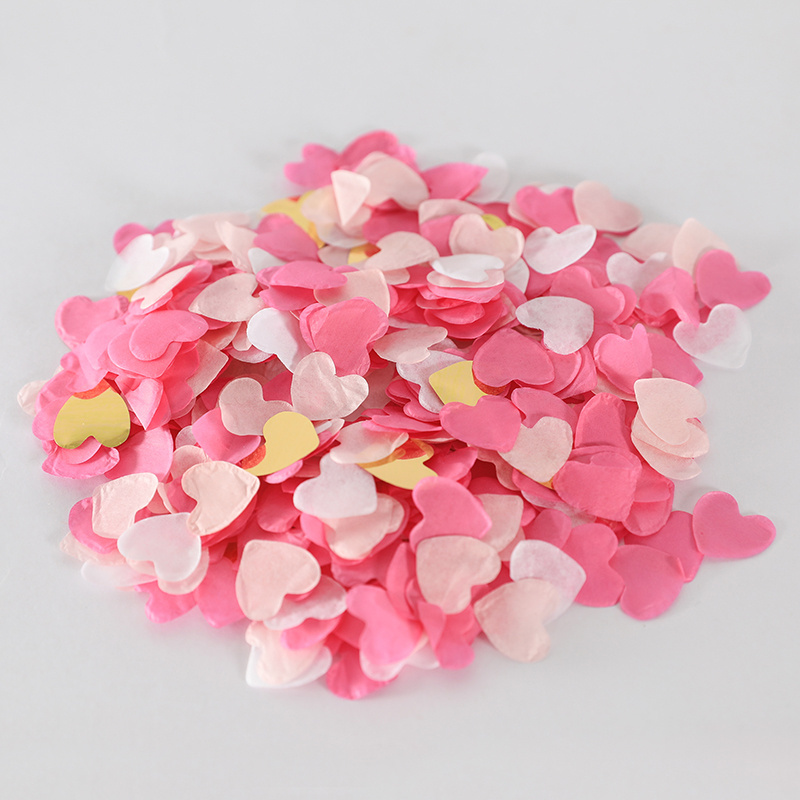 EASTTERN mix color PET Paper Disposable Heart Shaped Party Supplies Tissue Confetti Party Confetti theme party decoration