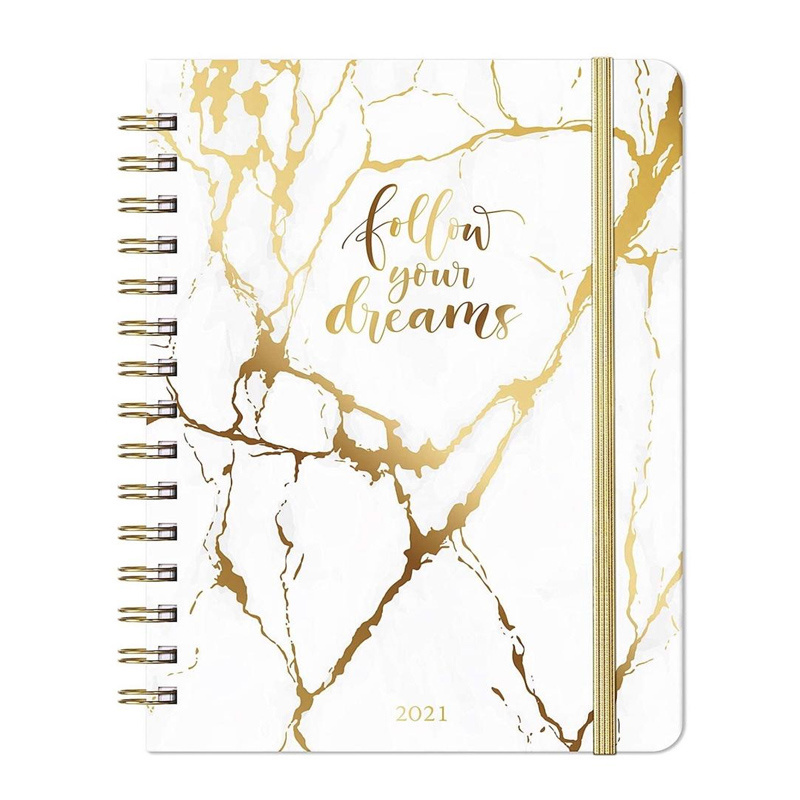 High Quality Luxury A4 B5 A5 Spiral Organiser Notebook Weekly Planner Customised Design Cute Paper Cover for Office Writing Gift