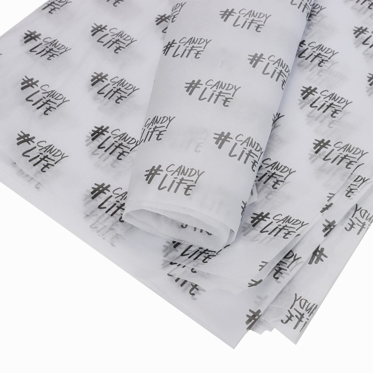 Custom printing food grade biodegradable grease water proof 38-90g butter wrapping paper for packaging