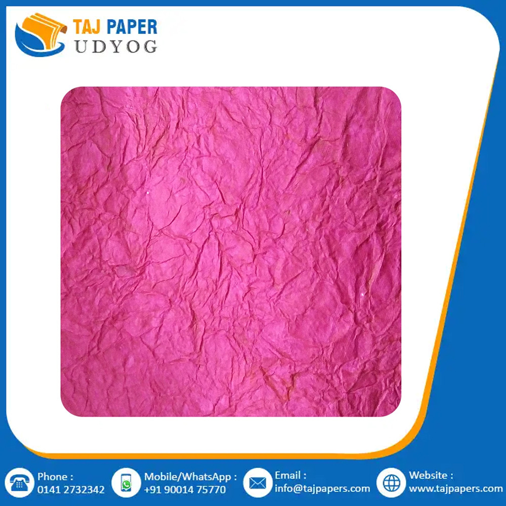 Pink Coloured Handmade Paper Sheets for Decoration Art & Craft Recycled Eco Friendly Papers for Craft Card