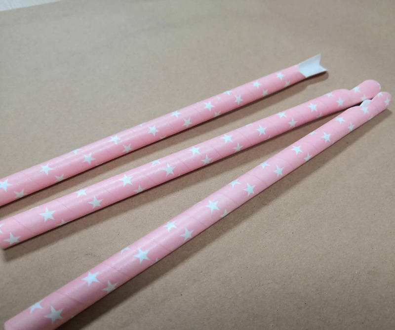 High Quality  6mm Sand Ice Scoop Spoon Paper Straws for Smoothie