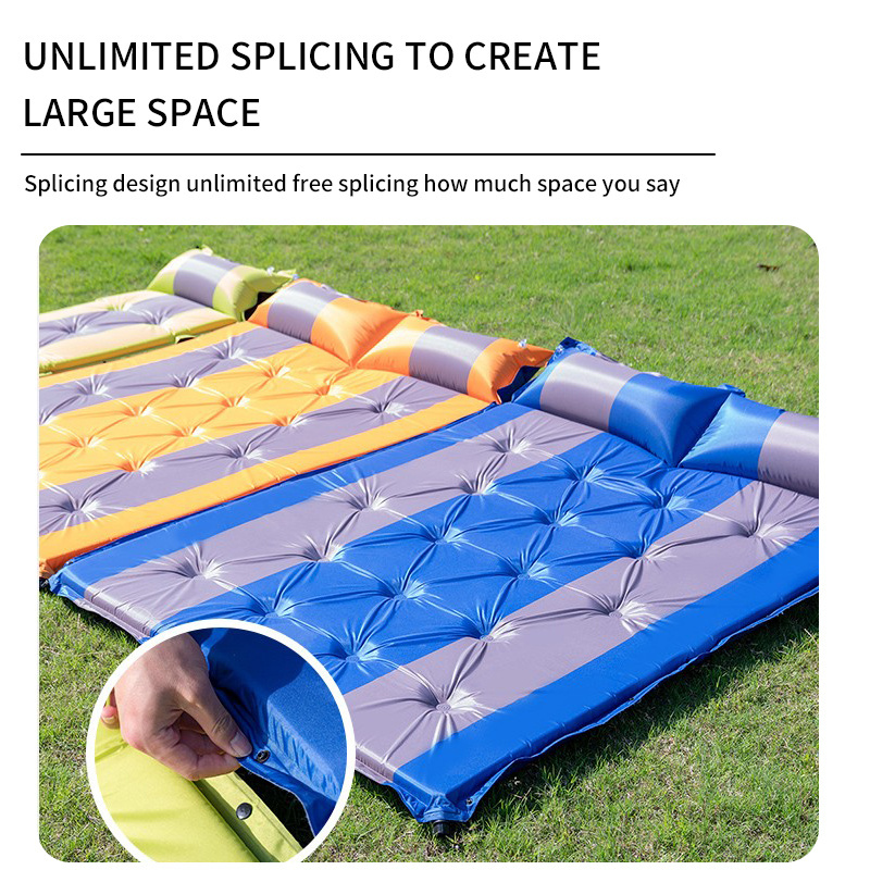 Custom Waterproof Picnic Mat Outdoor Moistureproof Sleeping Pad Air Mattress Car Trunk Bed Foldable Egg Nest Shape Travel PVC