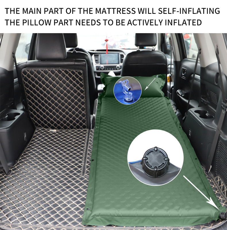 Factory Waterproof Picnic Mat Outdoor Moistureproof Sleeping Pad Egg Nest Shape Travel Air Mattress Car Trunk Bed Foldable PVC