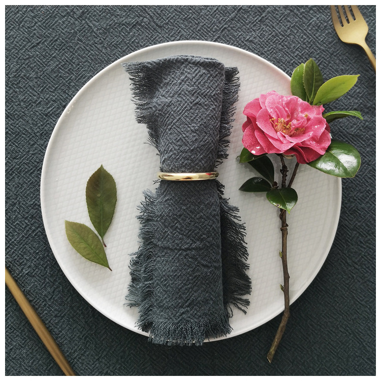 Wholesale Dinner Napkins Cotton Decoration Linen Wedding Table Napkin