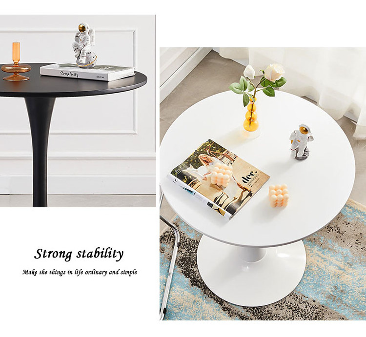 Elegant Simple Metal Fancy Modern Dinning Room Table Household Round Small Marble Coffee Table