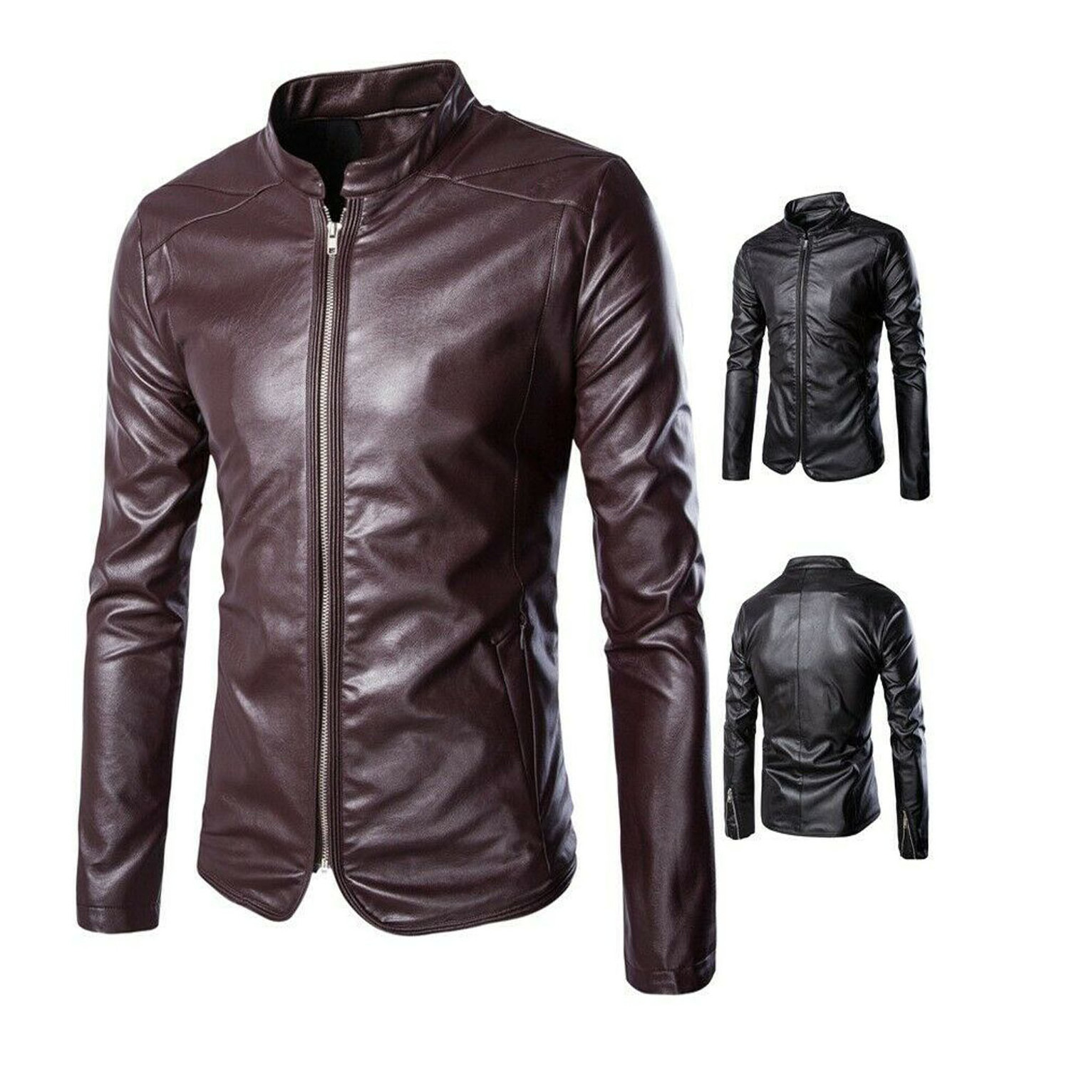 Plain Leather Cowhide Type 10 Year Better Quality High Quality Blank Leather Jacket With Embossed Logo