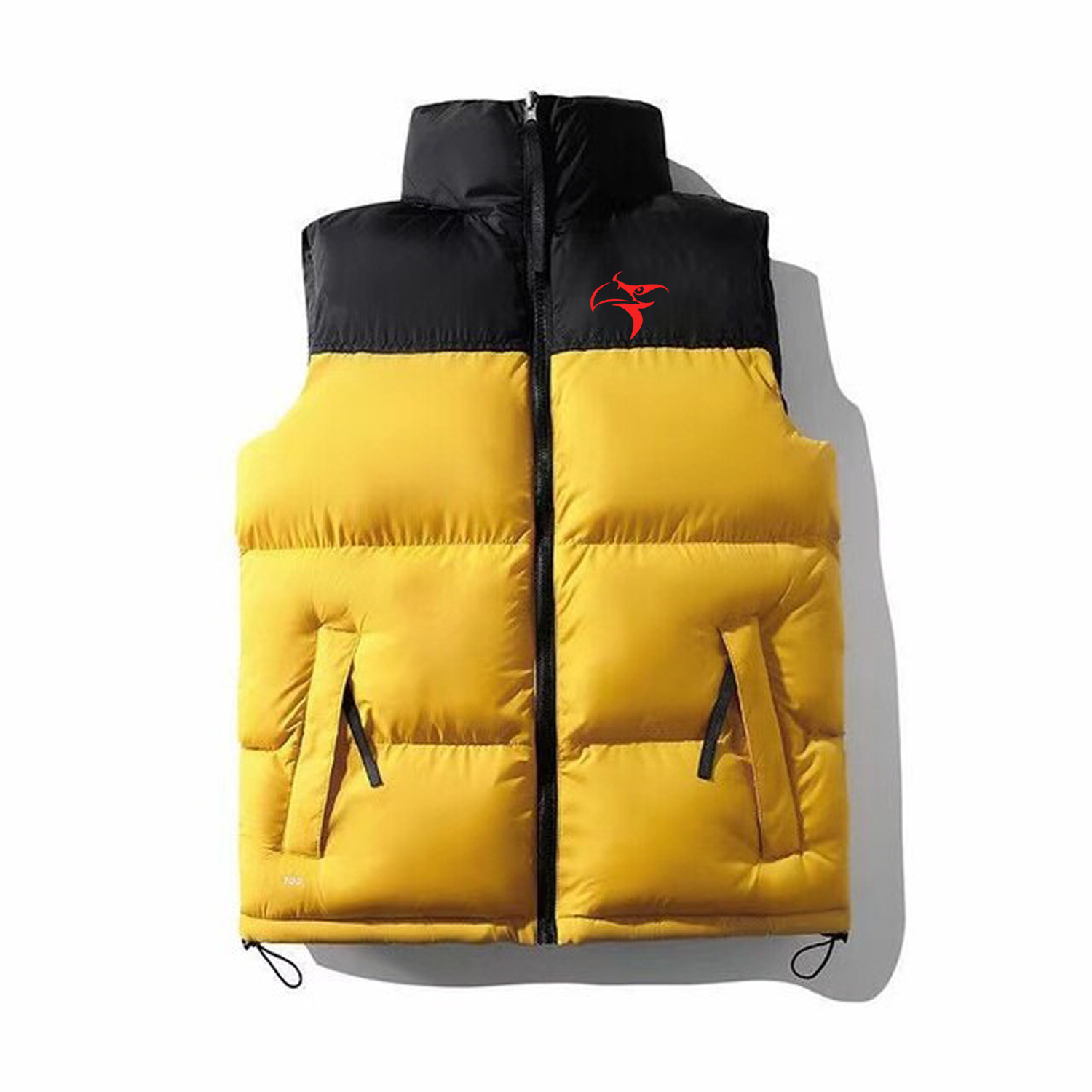 Custom 100% Nylon men down padding bubble puffer down jacket/with detachable drawstring high quality Puffer Vest