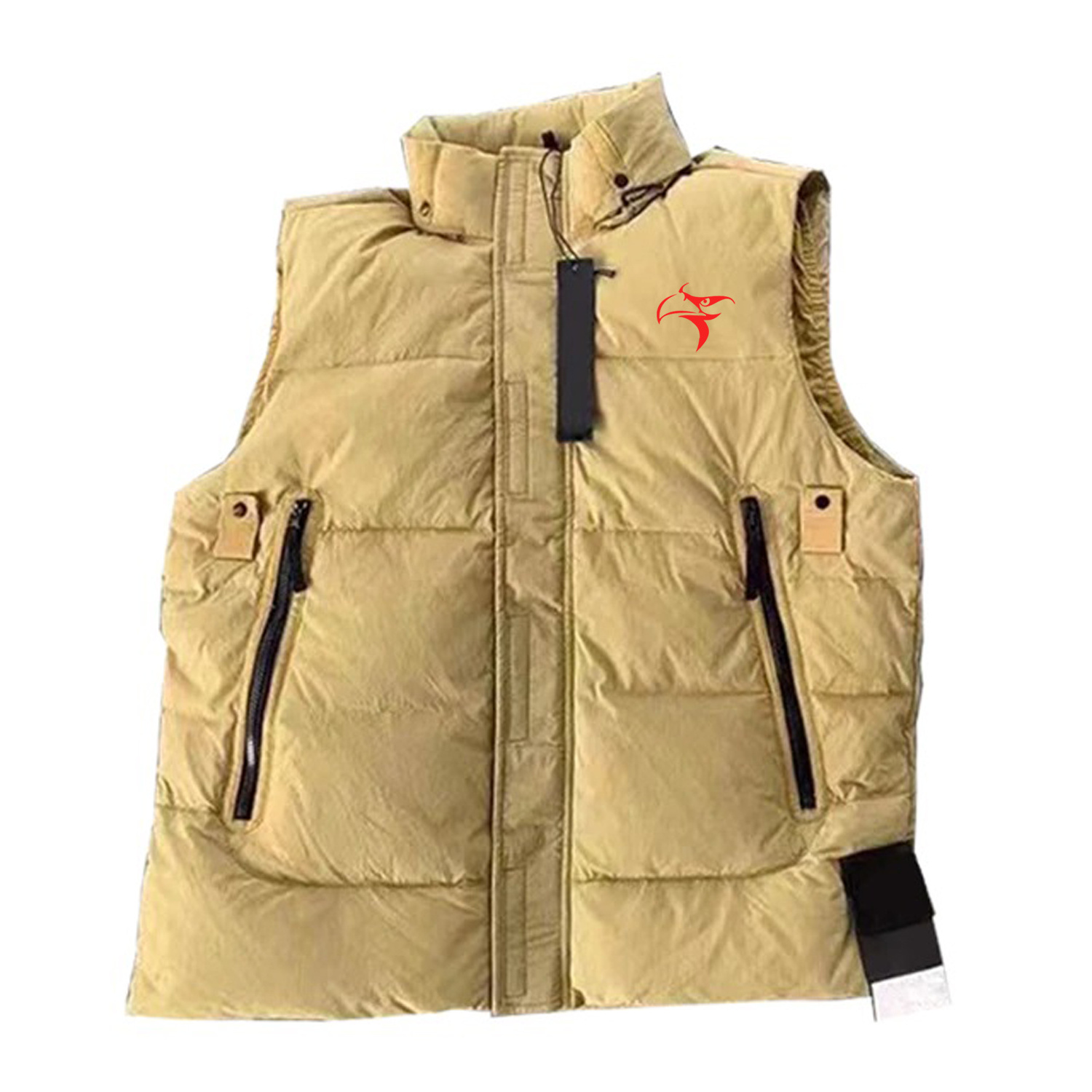 Custom 100% Nylon men down padding bubble puffer down jacket/with detachable drawstring high quality Puffer Vest