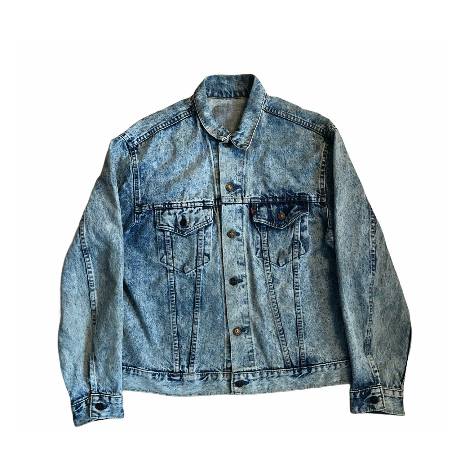 Custom Distressed Acid Wash Denim Vest Trucker Jacket Type Men/ Cotton Twill Plain OEM Embroidery Logo Denim Jacket