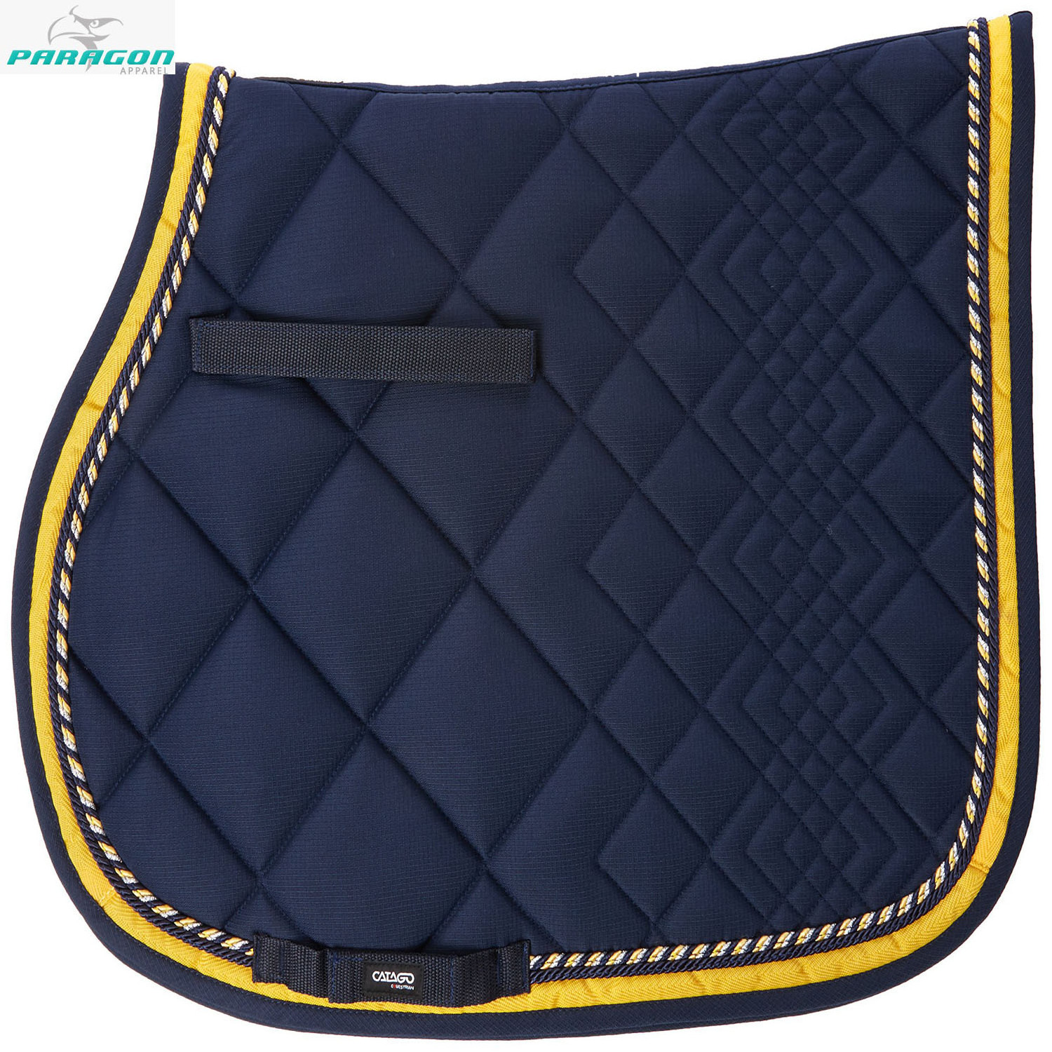 Square Quilted Cotton Comfort English Saddle Pad, Equestrian Saddle Pad for Horse Riding, Show, Jumping, Performance