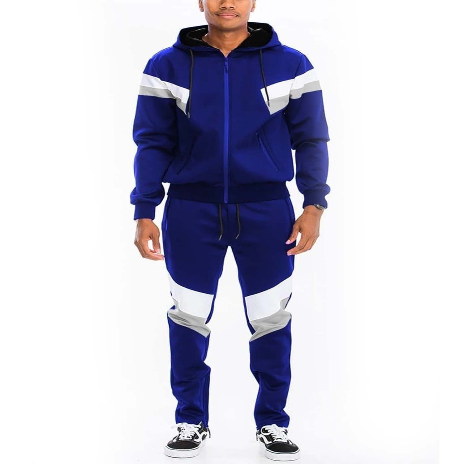 Top quality breathable Paragon team wear blank street fashionable unique design tracksuit/custom made cotton fleece suit