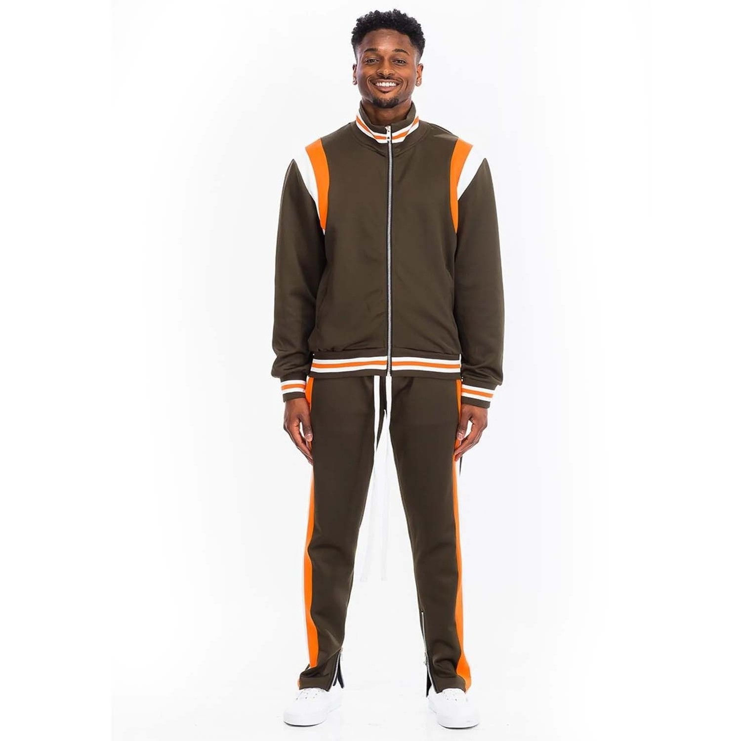 Top quality breathable Paragon team wear blank street fashionable unique design tracksuit/custom made cotton fleece suit