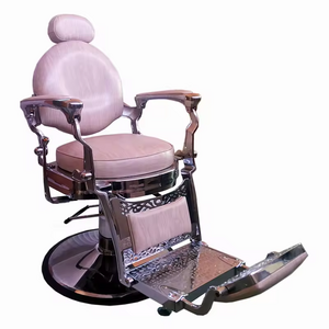 Wholesale Modest luxury pink barber chair high quality hairdressing chair elegant beauty barbershop salon furniture