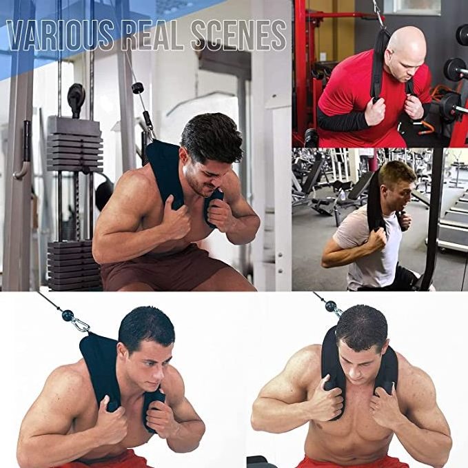 Fitness Abdominal Crunch Straps Shoulder Belt For Gym Home Cable Machine