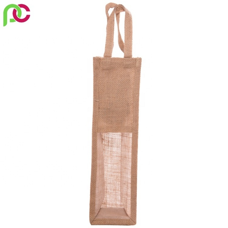 Wholesale Jute Wine Shopping Bags at Cheap Price New Jute Wine Bags Champagne Wine Bottle Covers burlap packaging pouch bag