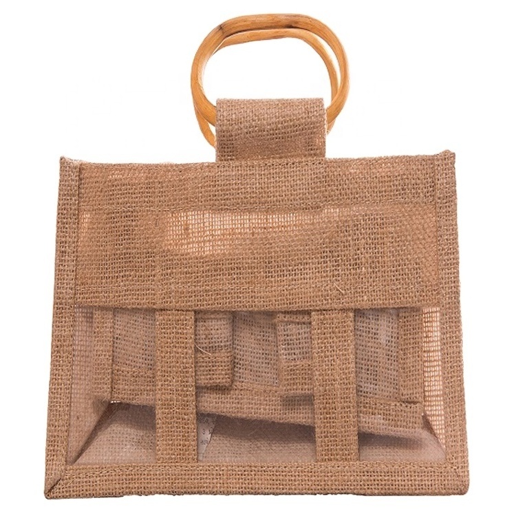 Wholesale Jute Wine Shopping Bags at Cheap Price New Jute Wine Bags Champagne Wine Bottle Covers burlap packaging pouch bag