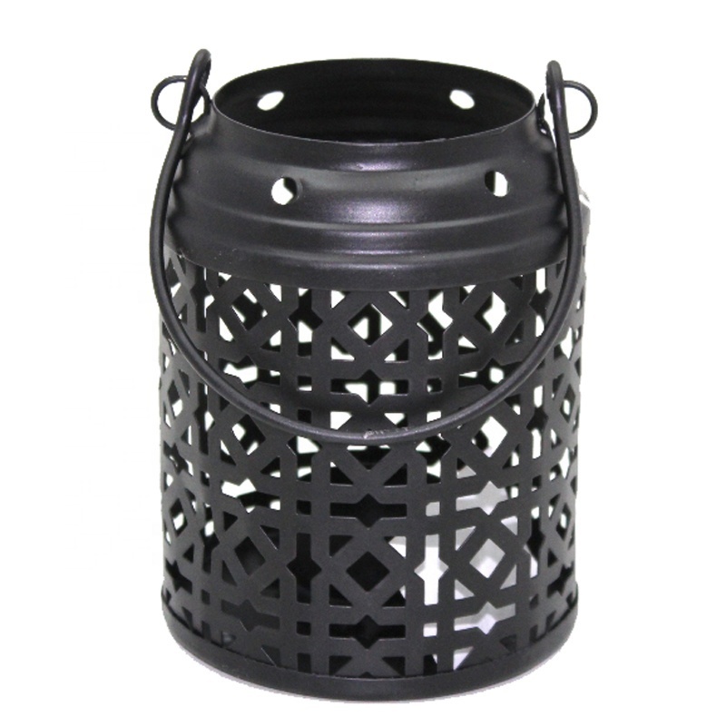 Wholesale Bulk Modern Design Decorative Iron Antique Hanging Lantern Matt Black Powder Coated Finished Small Lantern Handmade