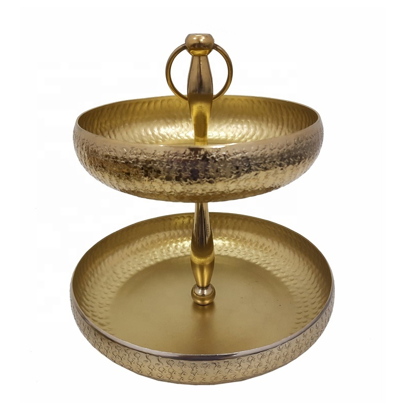 Wholesale Bulk Premium Quality Peach Stone Finishing Aluminium Iron 3 Tier Cake Stands Modern Design Display Stand