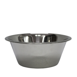 Set Of 3 Stainless Steel Round Bowl Silver Color Medium Size Salad Bowl For Kitchen & Wedding Decoration