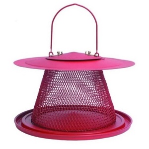 Top Quality Selling Hanging Bird Cage Round Pink Colour with Handle in Metal Modern Design Usage for Indoor Outdoor and Garden