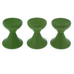 The design of Set of 3 Wooden Egg Stands Lime Green will Highlight and Enhance the Aesthetic of your eggs without Distracting