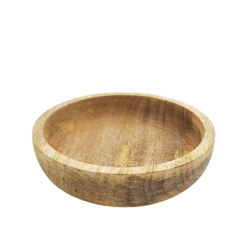 Set of 3 Mango Wood Round Bowl Natural Colour Large Size Salad Bowl For Kitchen & Wedding Decoration Customized