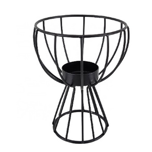 Lightning Home Decoration Metal Iron T-Light Holder Matt Black Candle Stand Votive For Christmas Decor Customized