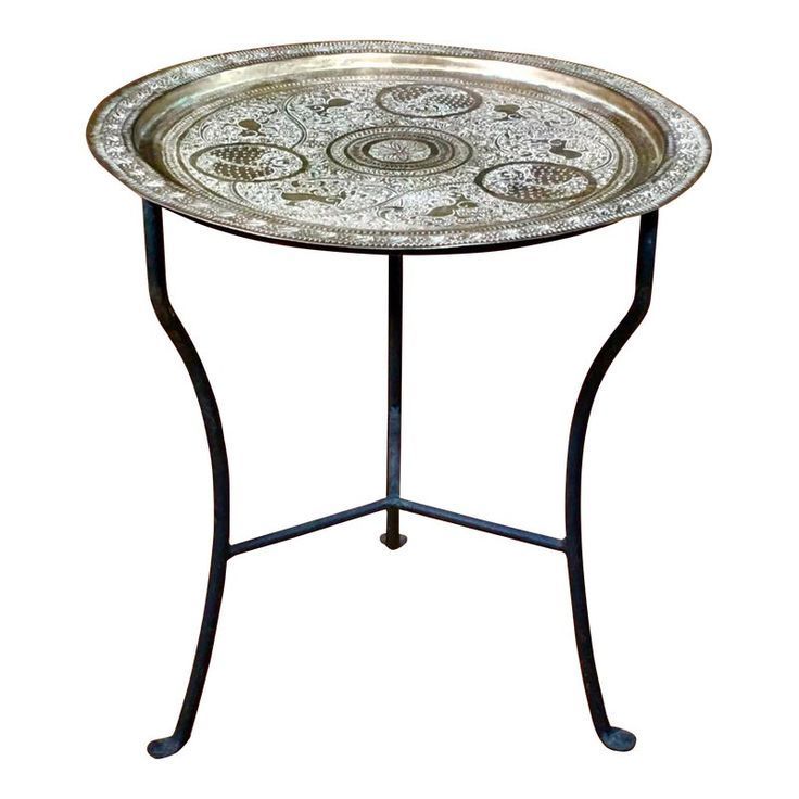 Bulk Mosaic Metal Iron Engraving Design Table Morden Outdoor Indoor Round Table Patio Coffee Table for Garden Deck Lawn Balcony