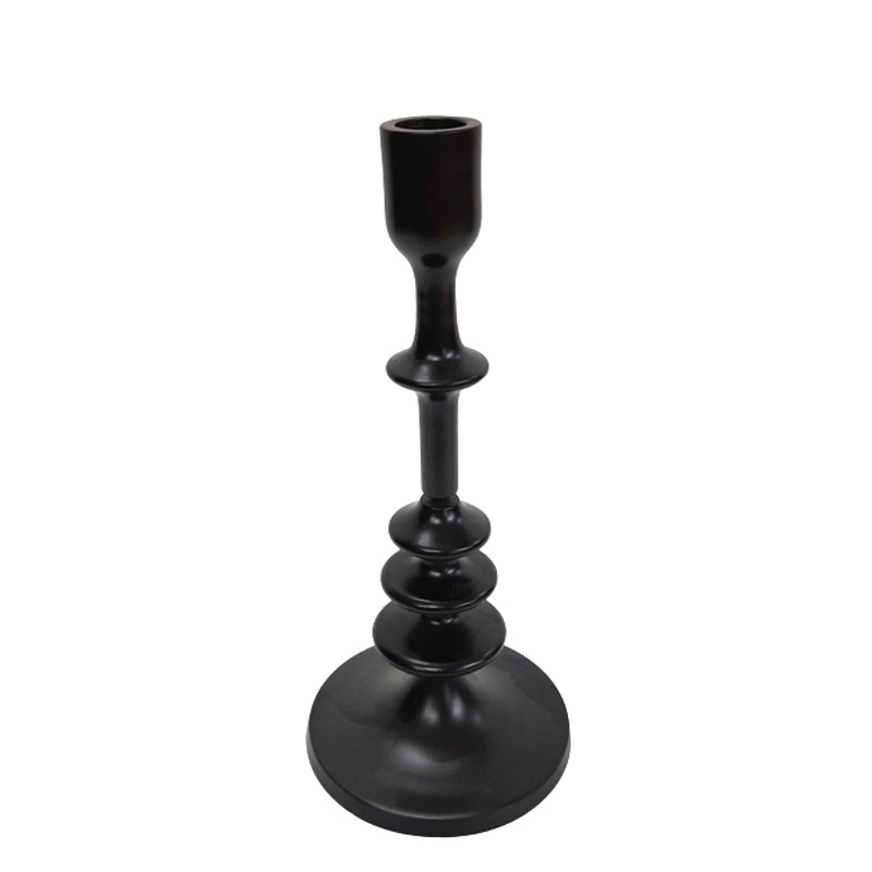 New Design Black Candle Stand Matte Look handmade metal decorative for home decoration use