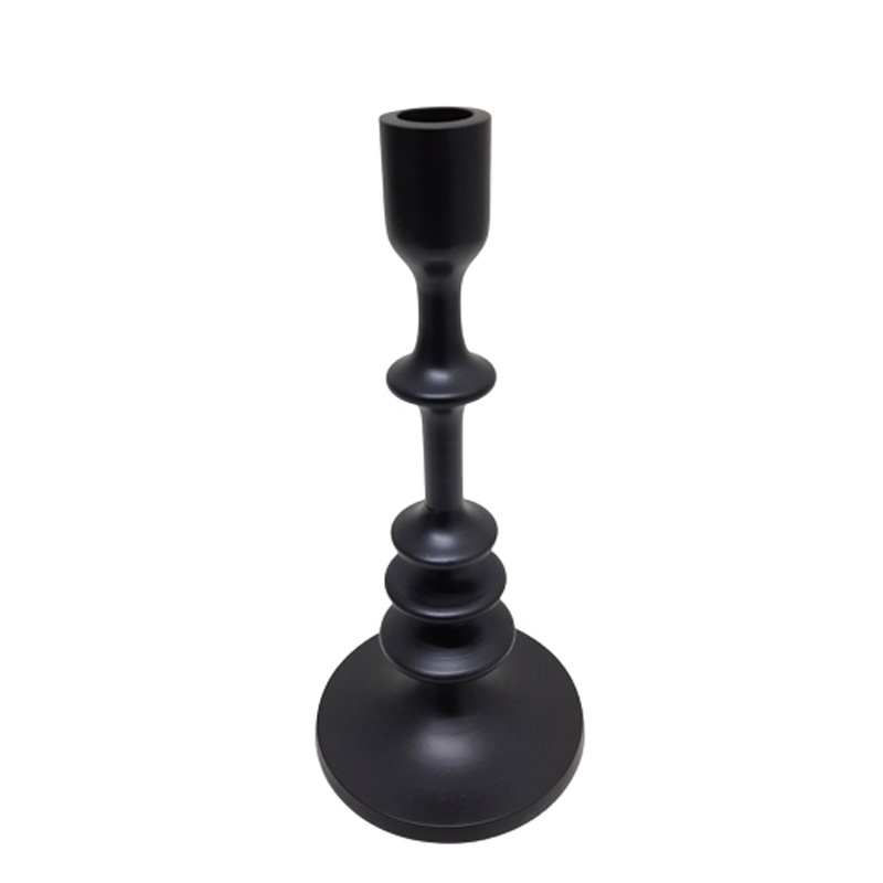 New Design Black Candle Stand Matte Look handmade metal decorative for home decoration use