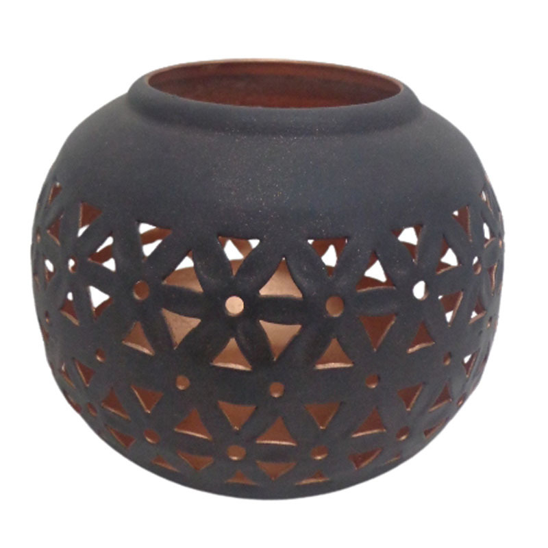 Round Votive Copper Colour With Black  Decoration Lighting For Home Rooms Explore Votive Nordic Decorative Wedding Festival