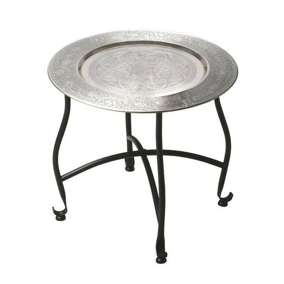 Bulk Morden Outdoor Indoor Round Table Patio Coffee Table for Garden Deck Lawn Balcony Metal Iron Engraving Design Table