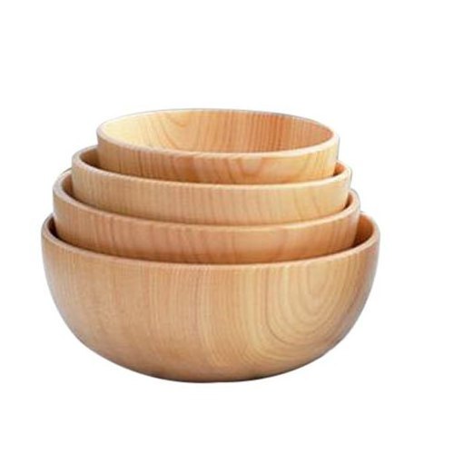 Greatest Quality Brown Color Bamboo Wood Food Serving Bowl Handmade Tableware Mixing Bowl Best Selling Kitchenware