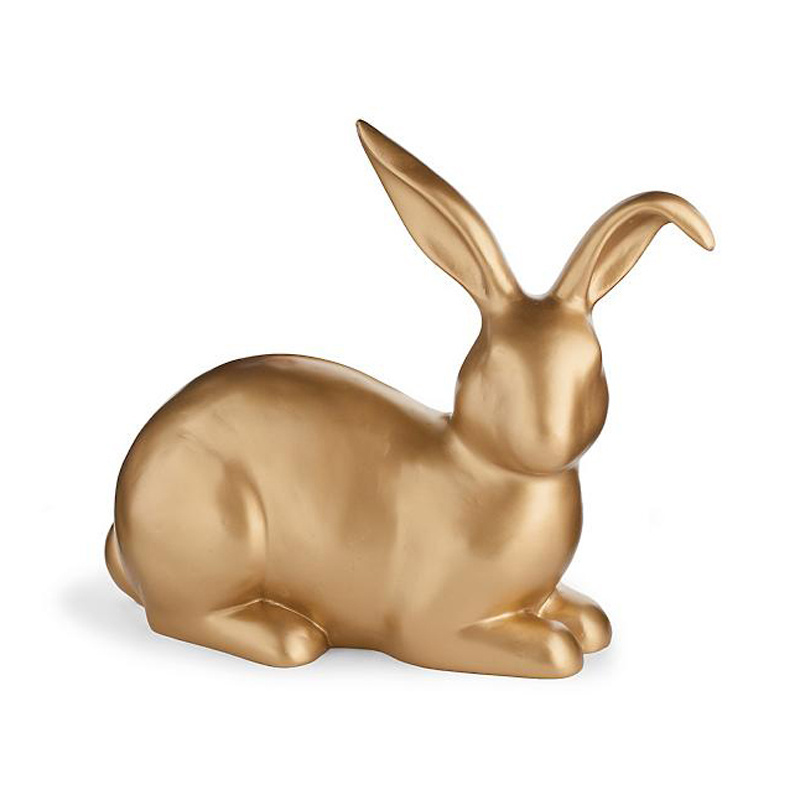 Easter Decorative Bowl with Sculptural Bunny Aluminium Gold Colour Attractive Modern Design Wholesale Stocks in Bulk Products