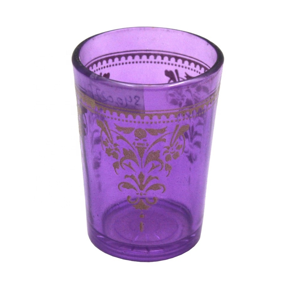 Christmas Decorative Votive Candle Holder Purple Glass Luxury Christmas Decor Modern Design Candle Jar Customized