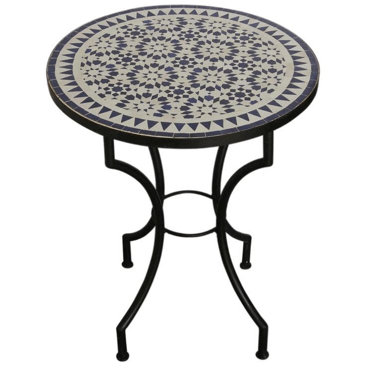 Modern Stylish Metal Hot Sale Side Table Coffee Table Black Multi Mosaic Finishing Corner Table With Moroccan Design Living Room