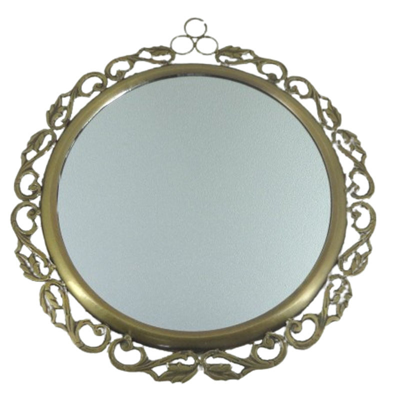 Small Round Mirror Frame Finishing Brass Antique Plating Home Decorative House Interior Renovation Wall Frames Wall Decorative