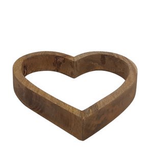 Set of 2 Big Decorative Wooden Heart Natural Colour For Home Decoration Table Decoration Handmade