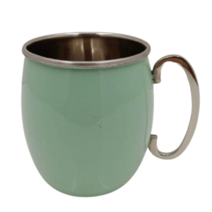 High Quality Brass And Stainless Steel Mug in Matt Green Powder Coated Antique Brass Mug in bulk .