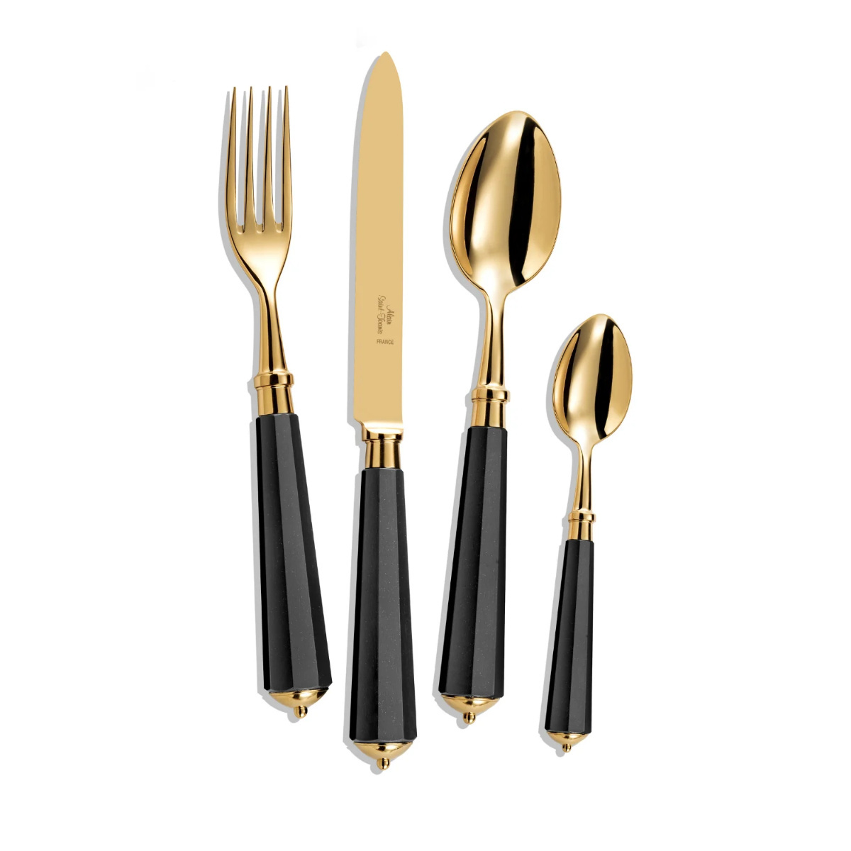 Home Dinnerware Food Cutlery Set Gold Polished Stainless Steel Tableware Kitchenware Flatware Cutlery Set Of 4 Spoons